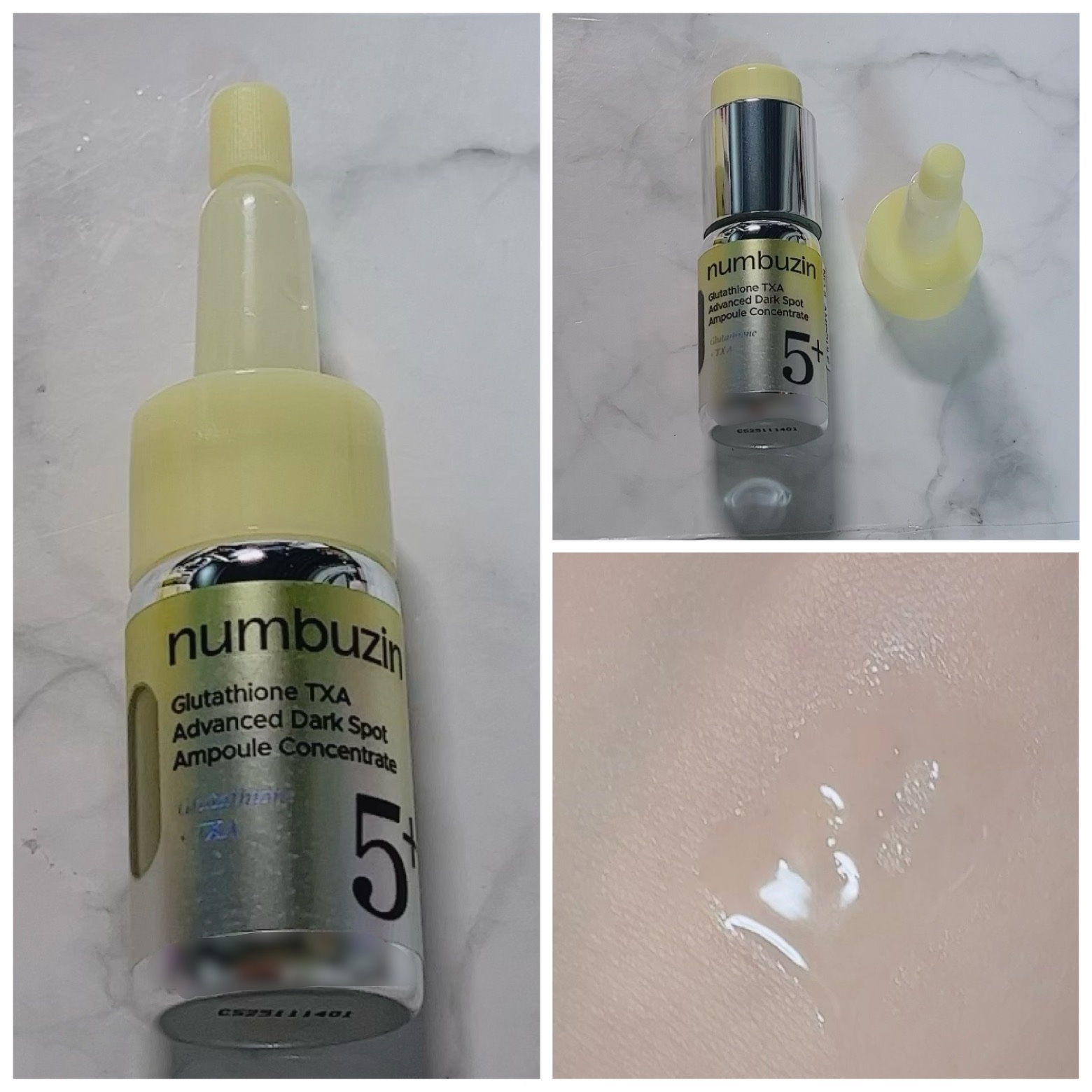 5番 白玉グルタチオンCトーンアップベース SPF50+ PA++++/numbuzin/化粧下地を使ったクチコミ（2枚目）