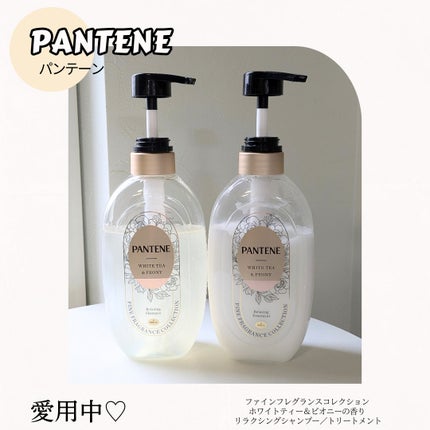 パンテーン ファインフレグランスコレクション ホワイトティー&ピオニーの香り リラクシングシャンプー/トリートメントのクチコミ「パンテーン
ファインフレグランスコレクション
ホワイトティー&ピオニーの香り
リラクシング.....」(2枚目)