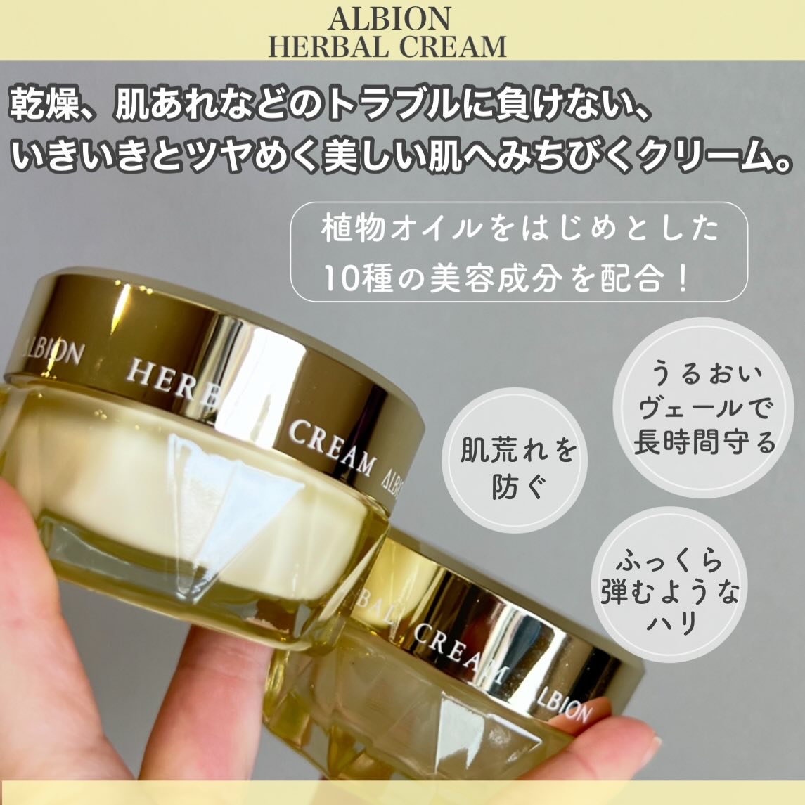 アルビオン ハーバルクリーム/ALBION/フェイスクリームを使ったクチコミ（2枚目）
