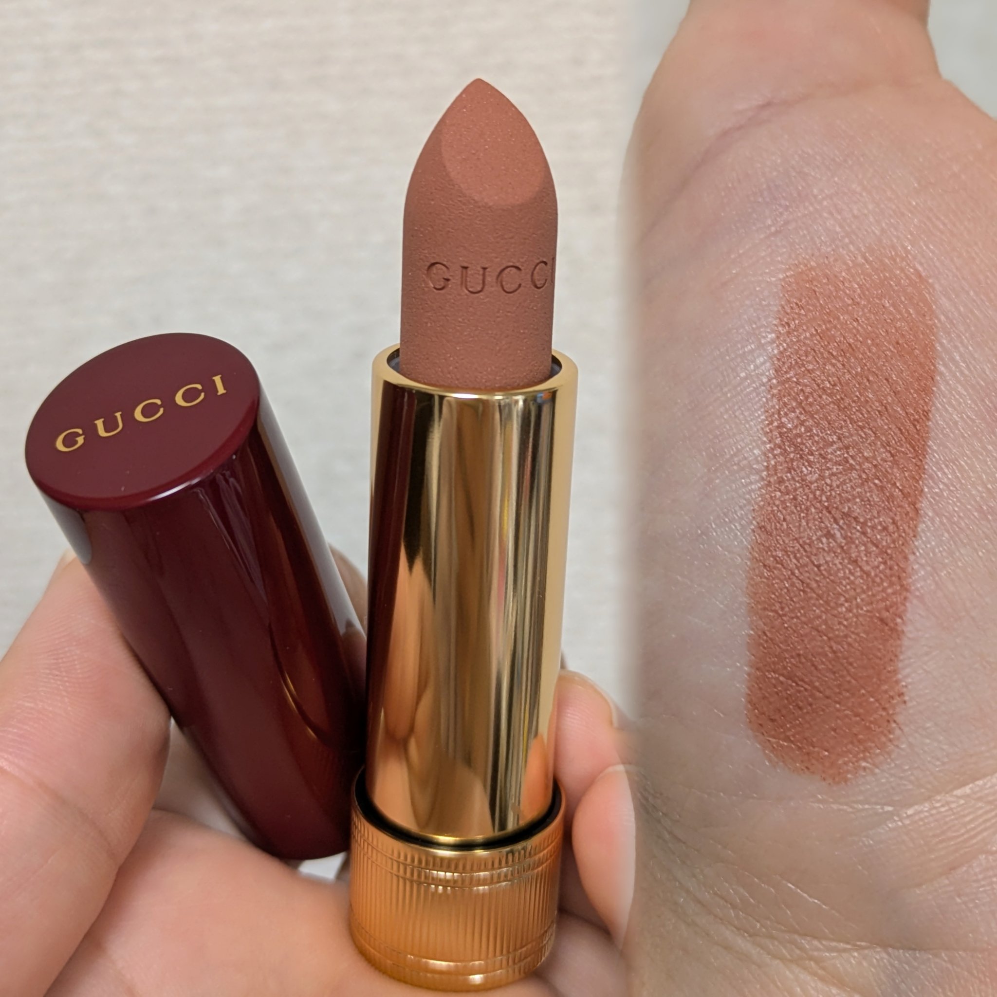 グッチ ルージュ ア レーヴル マット/GUCCI beauty/口紅を使ったクチコミ（1枚目）
