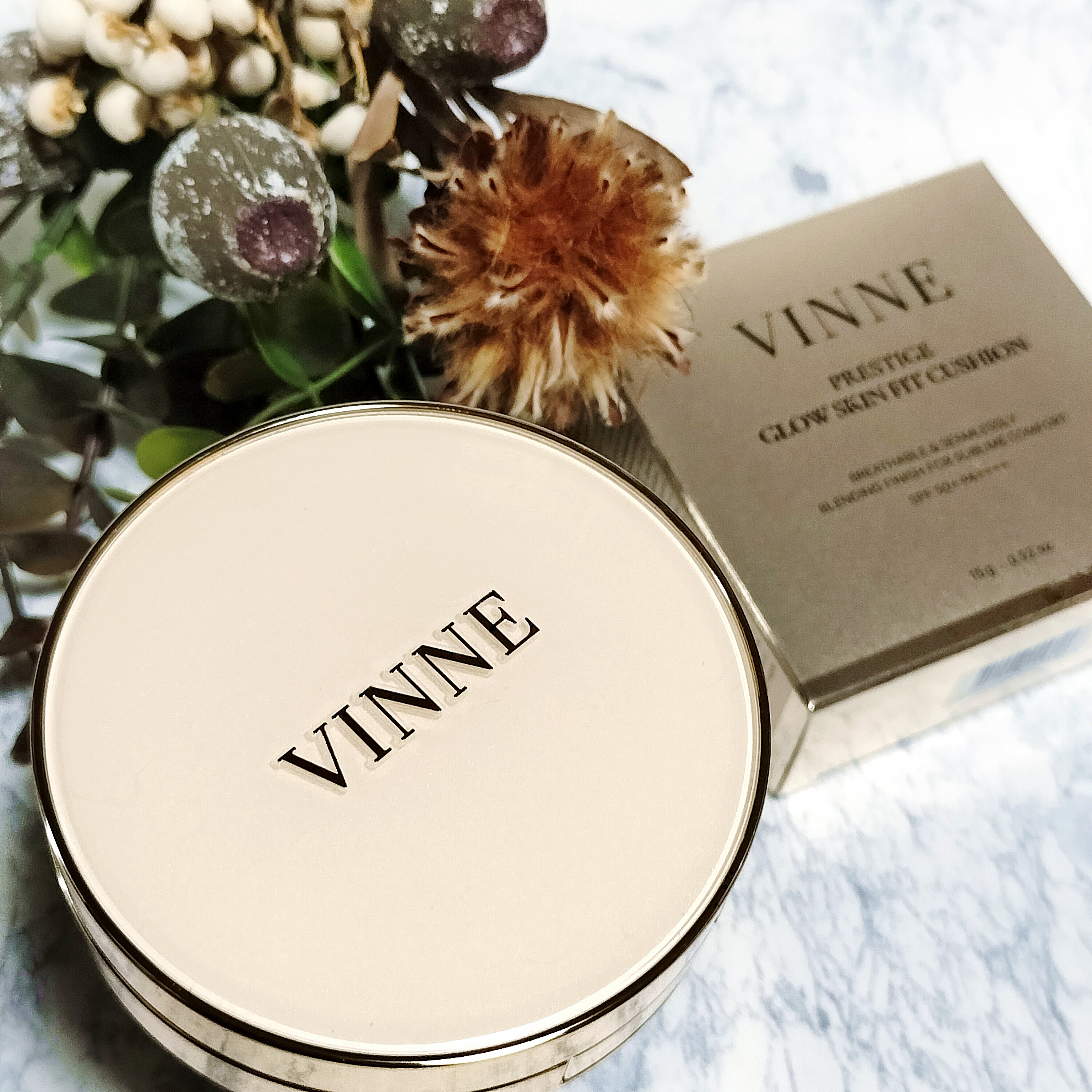 プレステージグロウスキンフィットクッション/VINNE /クッションファンデーションを使ったクチコミ（2枚目）