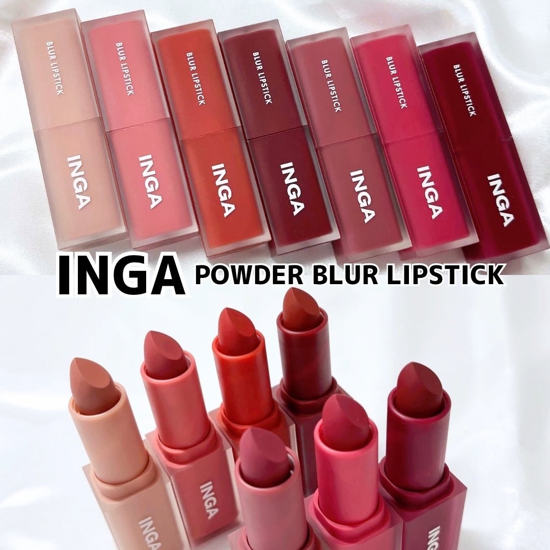 パウダーブラーリップスティック/INGA/口紅を使ったクチコミ(1枚目)