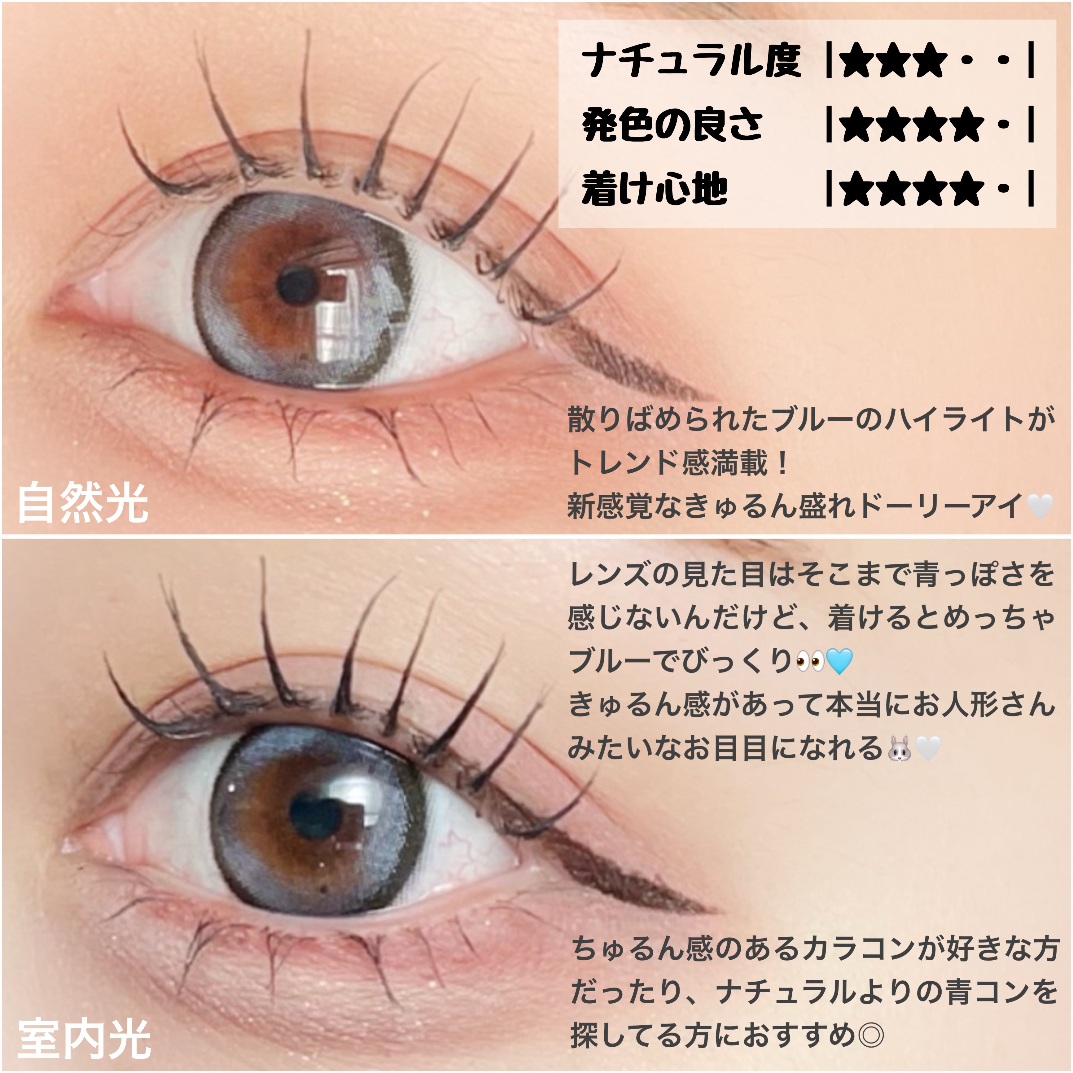 mimi charme 1day ドーリードロップ/mimi charme/ワンデー（１DAY）カラコンを使ったクチコミ（3枚目）