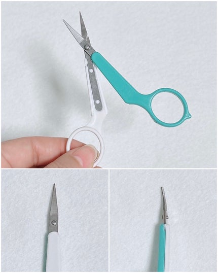 眉毛カットハサミ先曲タイプ/DAISO/その他化粧小物を使ったクチコミ(3枚目)