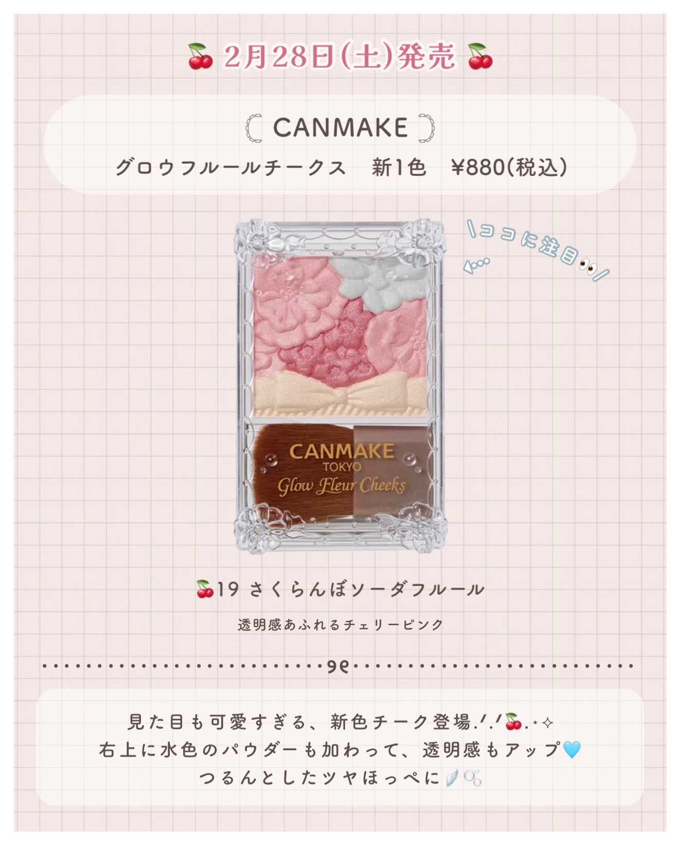 グロウフルールチークス/キャンメイク/パウダーチークを使ったクチコミ（2枚目）