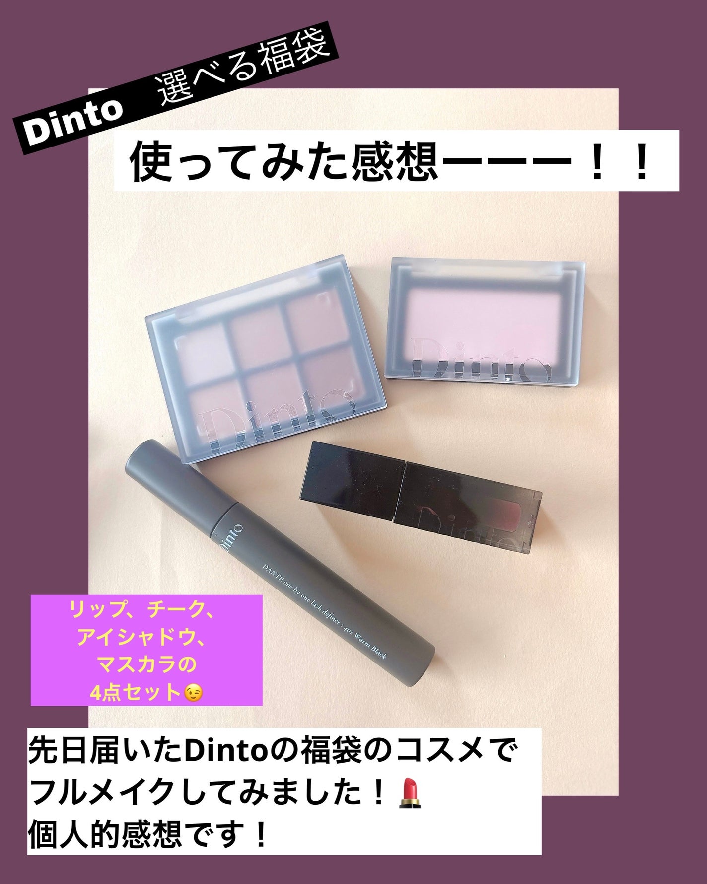ブラーフィニシュシャドウパレット/Dinto/アイシャドウパレットを使ったクチコミ(1枚目)