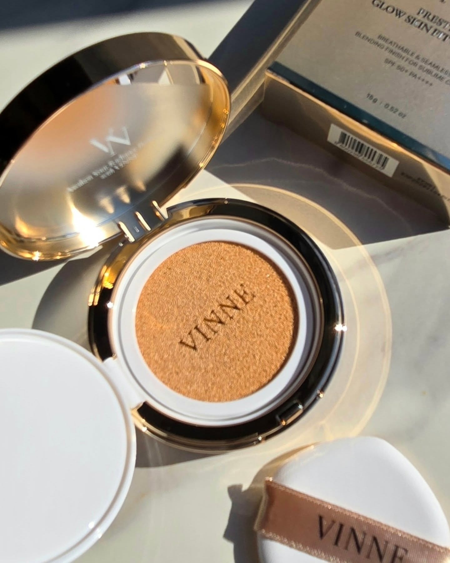 プレステージグロウスキンフィットクッション/VINNE /クッションファンデーションを使ったクチコミ（2枚目）
