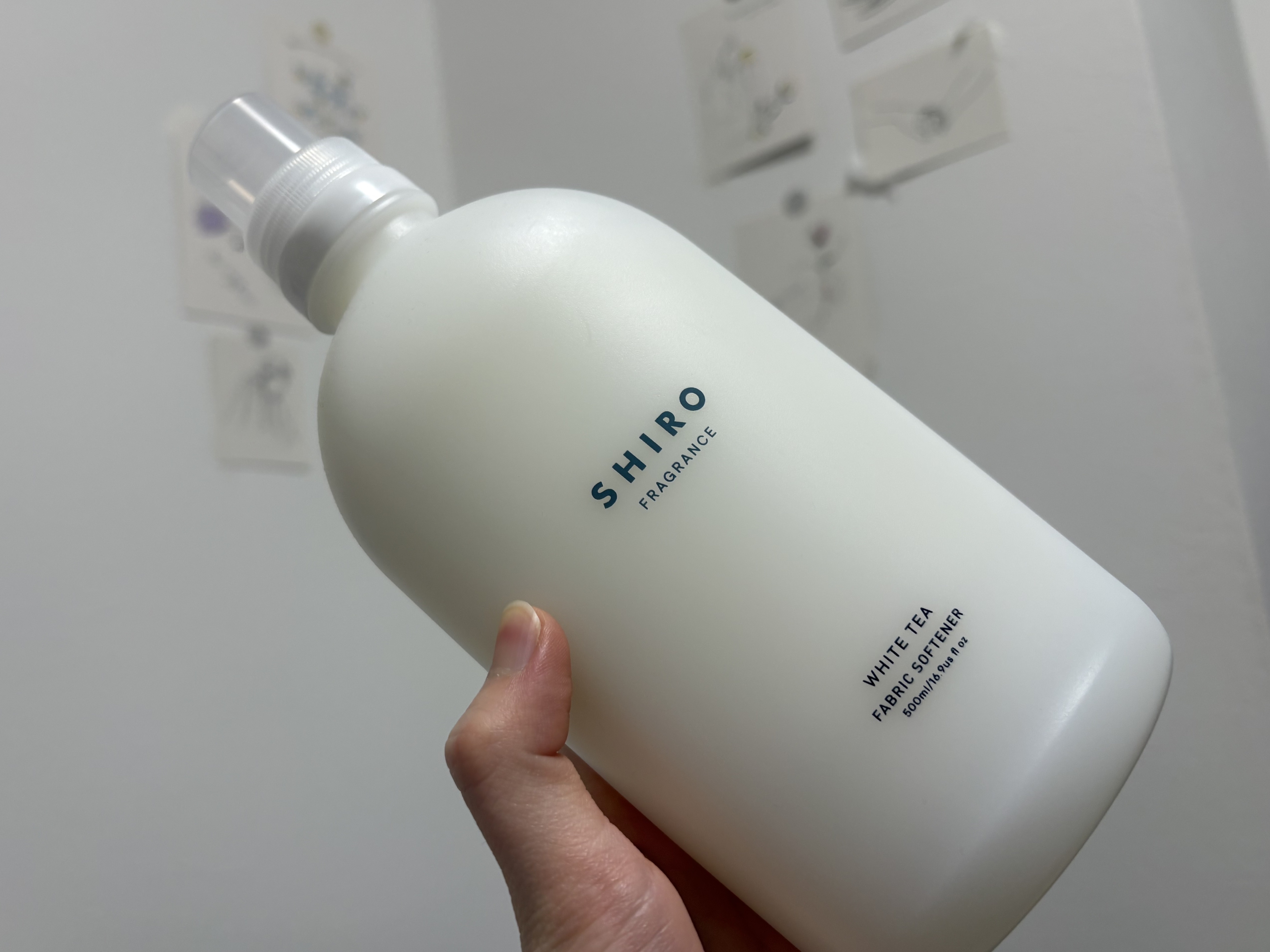 SHIRO ホワイトティー ファブリックソフナーのクチコミ「SHIRO
【ホワイトティー ファブリックソフナー】


お気に入りの柔軟剤♡
ストックしてま.....」（1枚目）