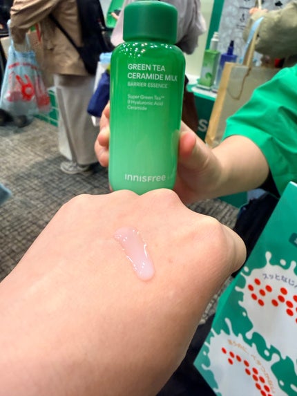 グリーンティー セラミド ミルク エッセンストナー/innisfree/化粧水を使ったクチコミ(2枚目)