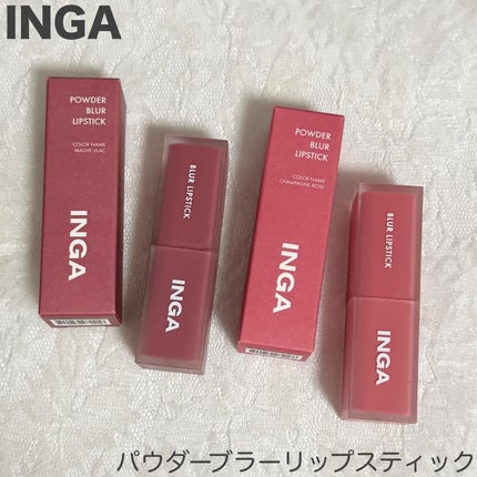 パウダーブラー リップスティック/INGA/口紅を使ったクチコミ(1枚目)