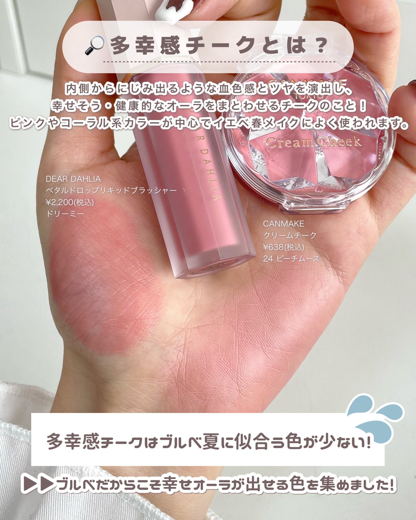 クリームチーク/キャンメイク/ジェル・クリームチークを使ったクチコミ(2枚目)