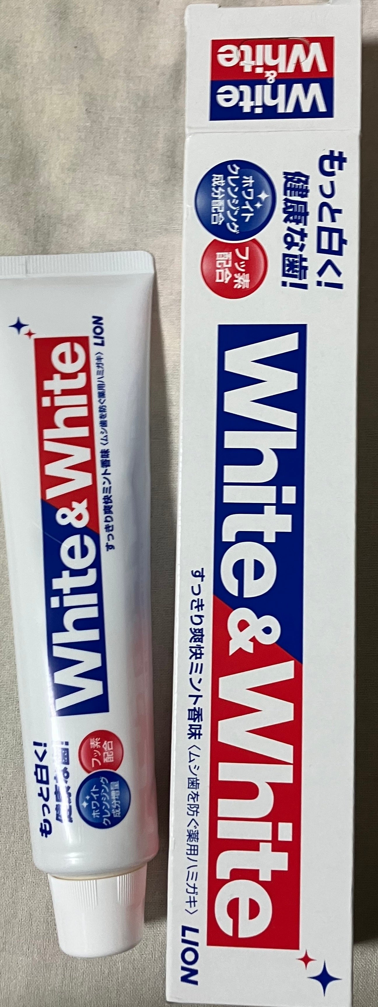 ホワイト&ホワイト ライオン/ライオン/歯磨き粉を使ったクチコミ(1枚目)