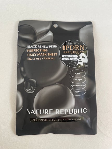 ブラックPDRN デイリーシートマスク/ネイチャーリパブリック/シートマスク・パックを使ったクチコミ(1枚目)