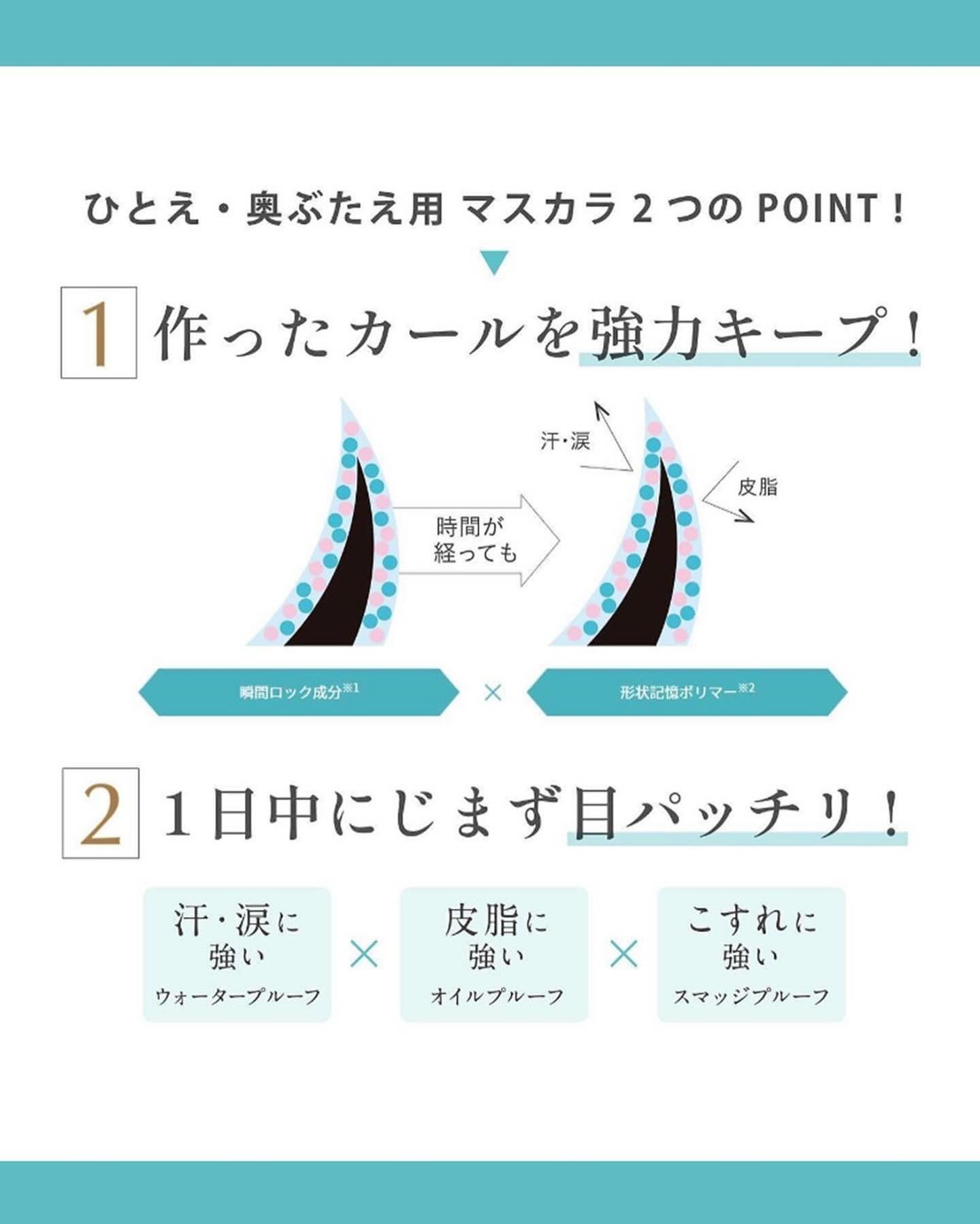 ひとえ・奥ぶたえ用マスカラ/アイプチ®/マスカラを使ったクチコミ（2枚目）