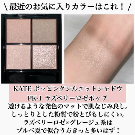 ケイト ポッピングシルエットシャドウ/KATE/アイシャドウパレットを使ったクチコミ(2枚目)