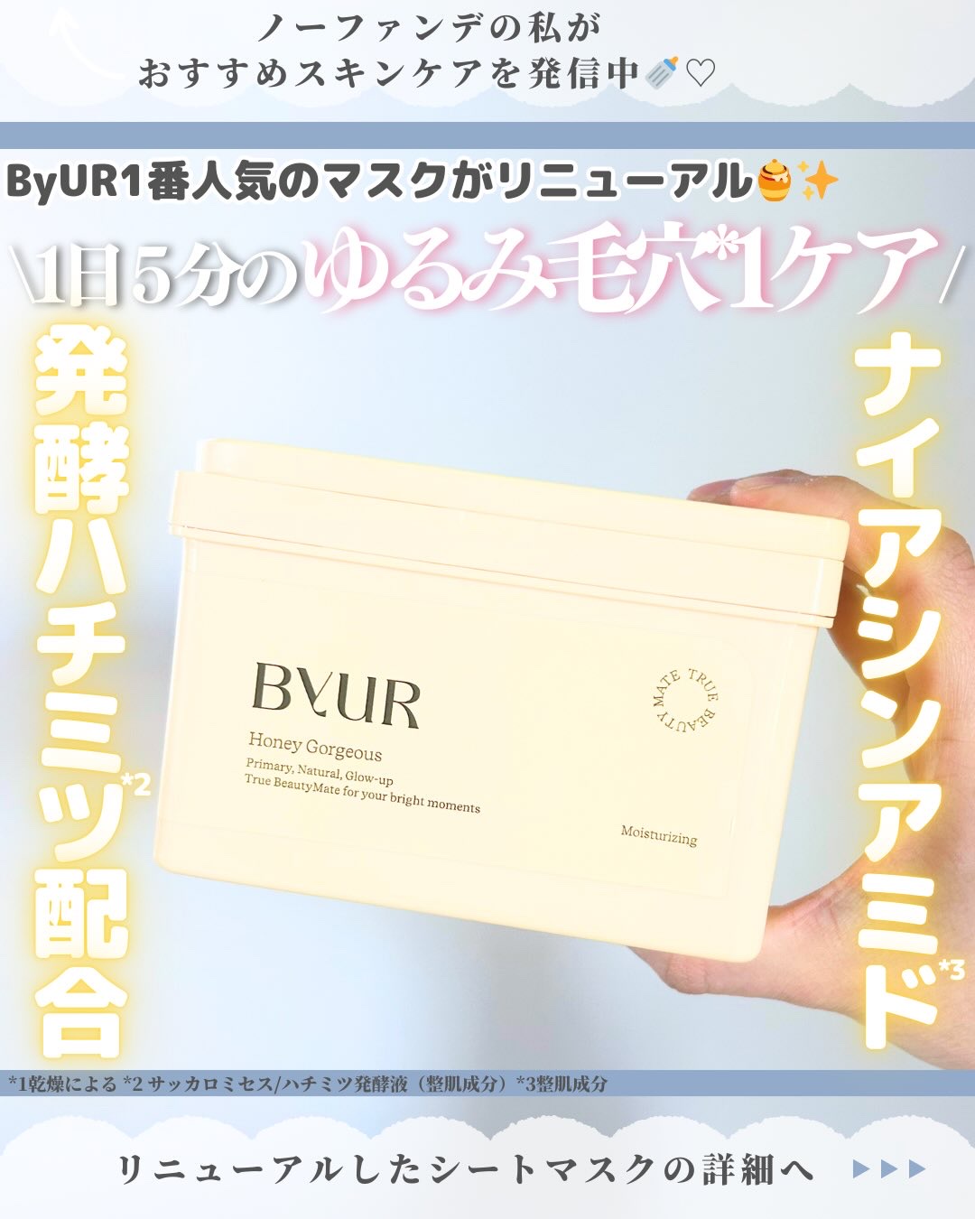 バイユア プランプハニー デイリーアクアセラムマスク/ByUR/シートマスク・パックを使ったクチコミ（1枚目）