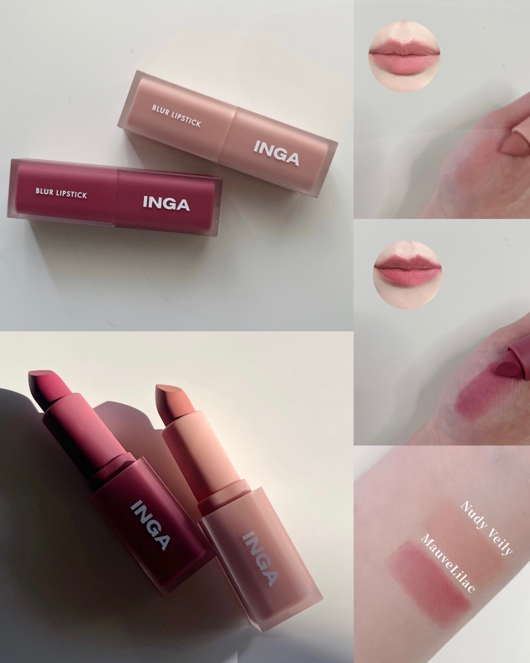 パウダーブラーリップスティック/INGA/口紅を使ったクチコミ（3枚目）