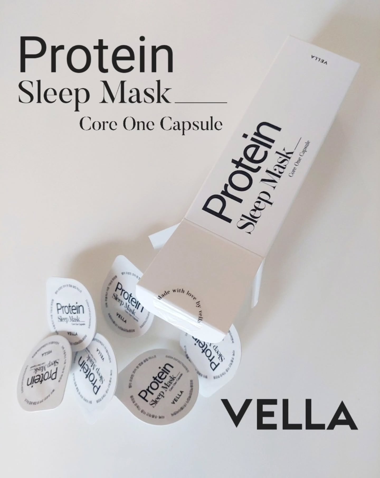 プロテインコアワンカプセルスリープマスク/VELLA/フェイスクリームを使ったクチコミ（1枚目）