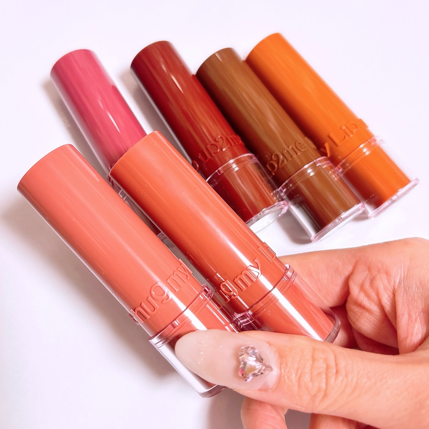 ハグマイリップ　カラーロックプランピーバーム/up2me/口紅を使ったクチコミ（2枚目）