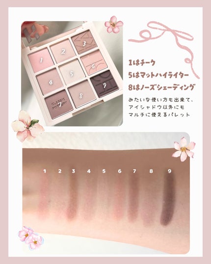 マイフェイブムードアイパレット 9カラー/HOLIKA HOLIKA/アイシャドウパレットを使ったクチコミ(3枚目)