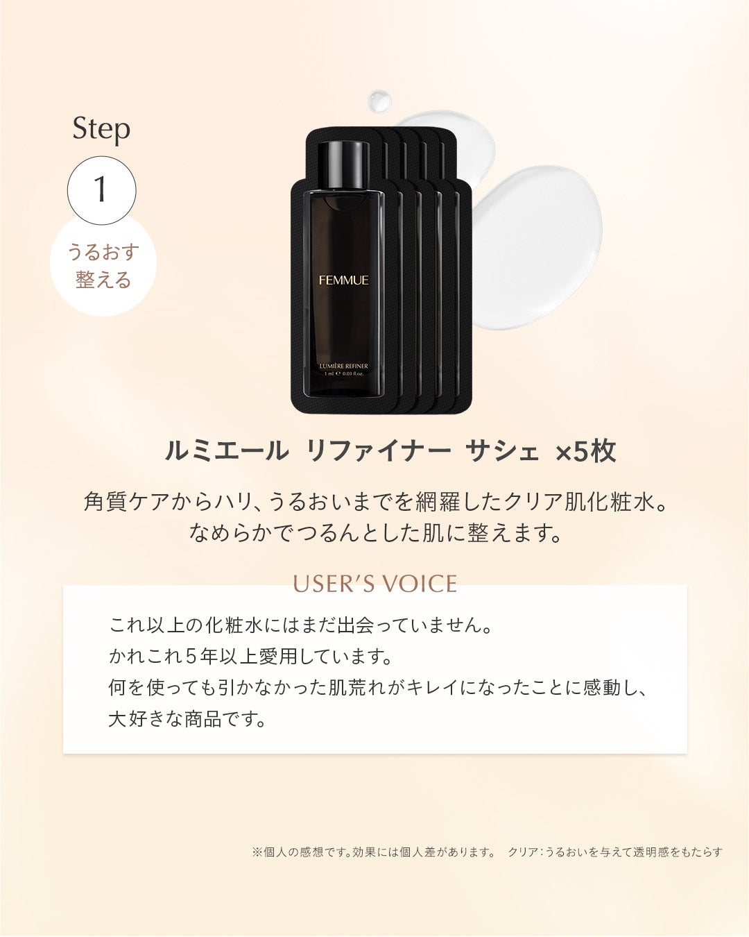 ルミエール ディスカバリーキット/FEMMUE/スキンケアキットを使ったクチコミ(3枚目)