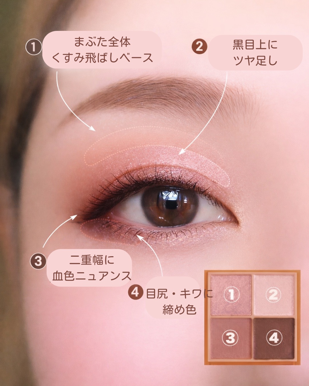 ベージュトーンアイシャドウ/CEZANNE/アイシャドウパレットを使ったクチコミ（3枚目）