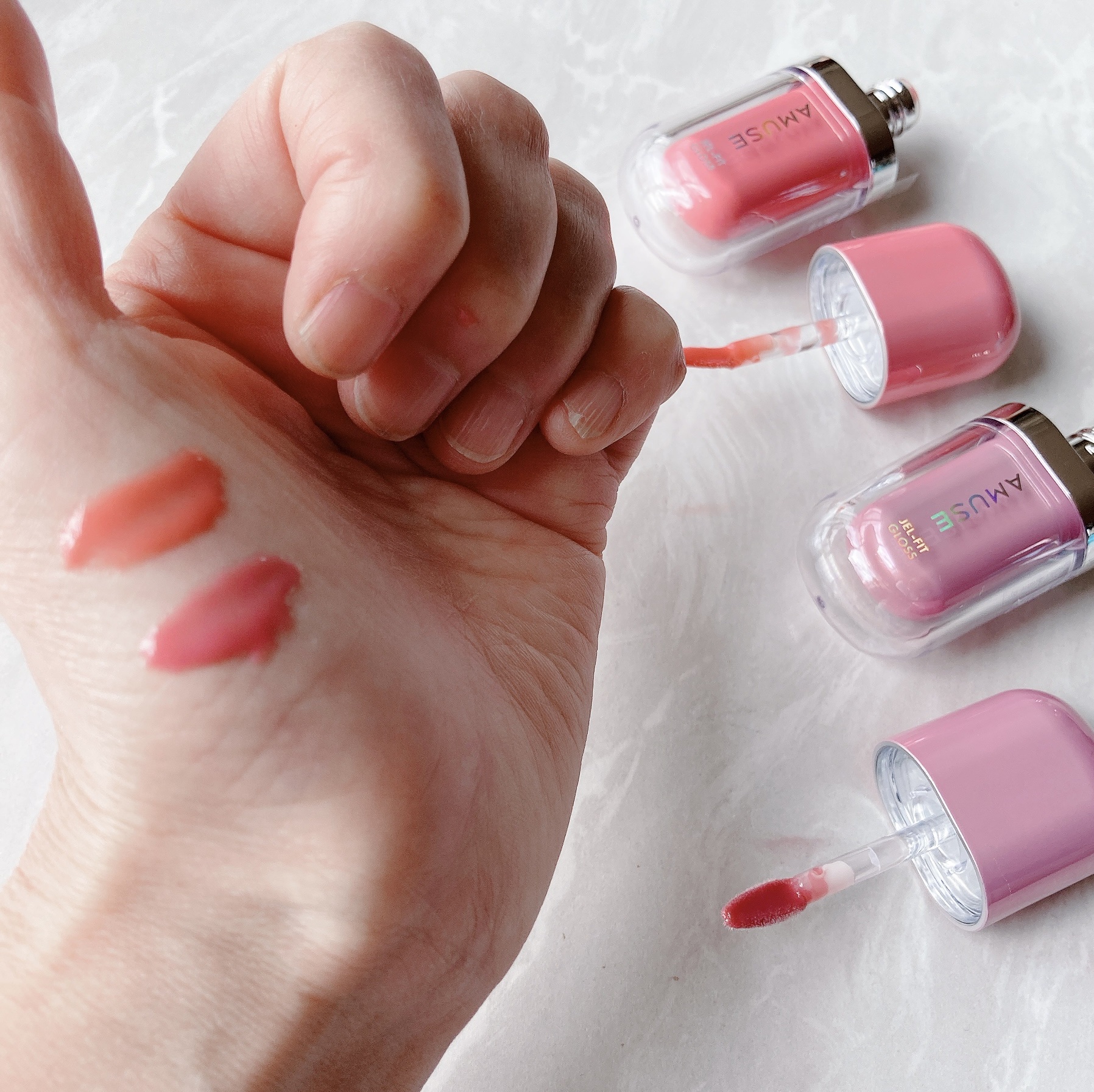 ジェルフィットグロス/AMUSE/リップグロスを使ったクチコミ（3枚目）