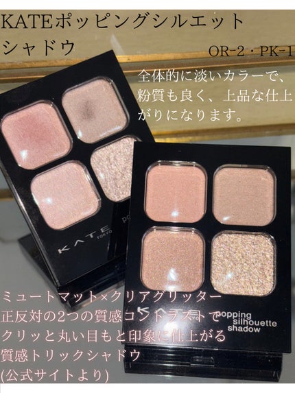 ケイト ポッピングシルエットシャドウ/KATE/アイシャドウパレットを使ったクチコミ(2枚目)