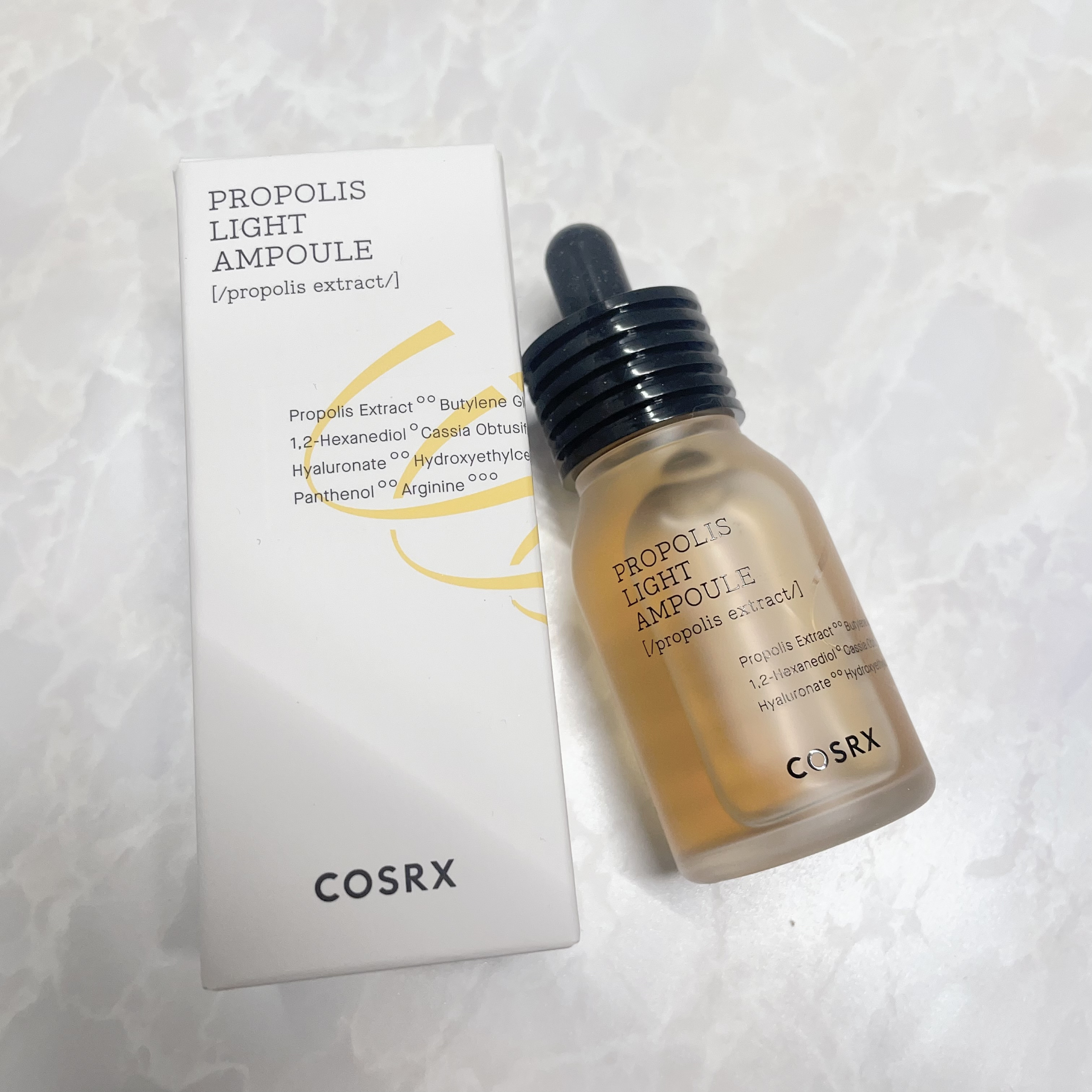 COSRX フルフィットプロポリスライトアンプルのクチコミ「COSRXのフルフィット プロポリス ライト アンプル🐝💛
⠀
とろーり濃密なテクスチャーで
.....」（2枚目）