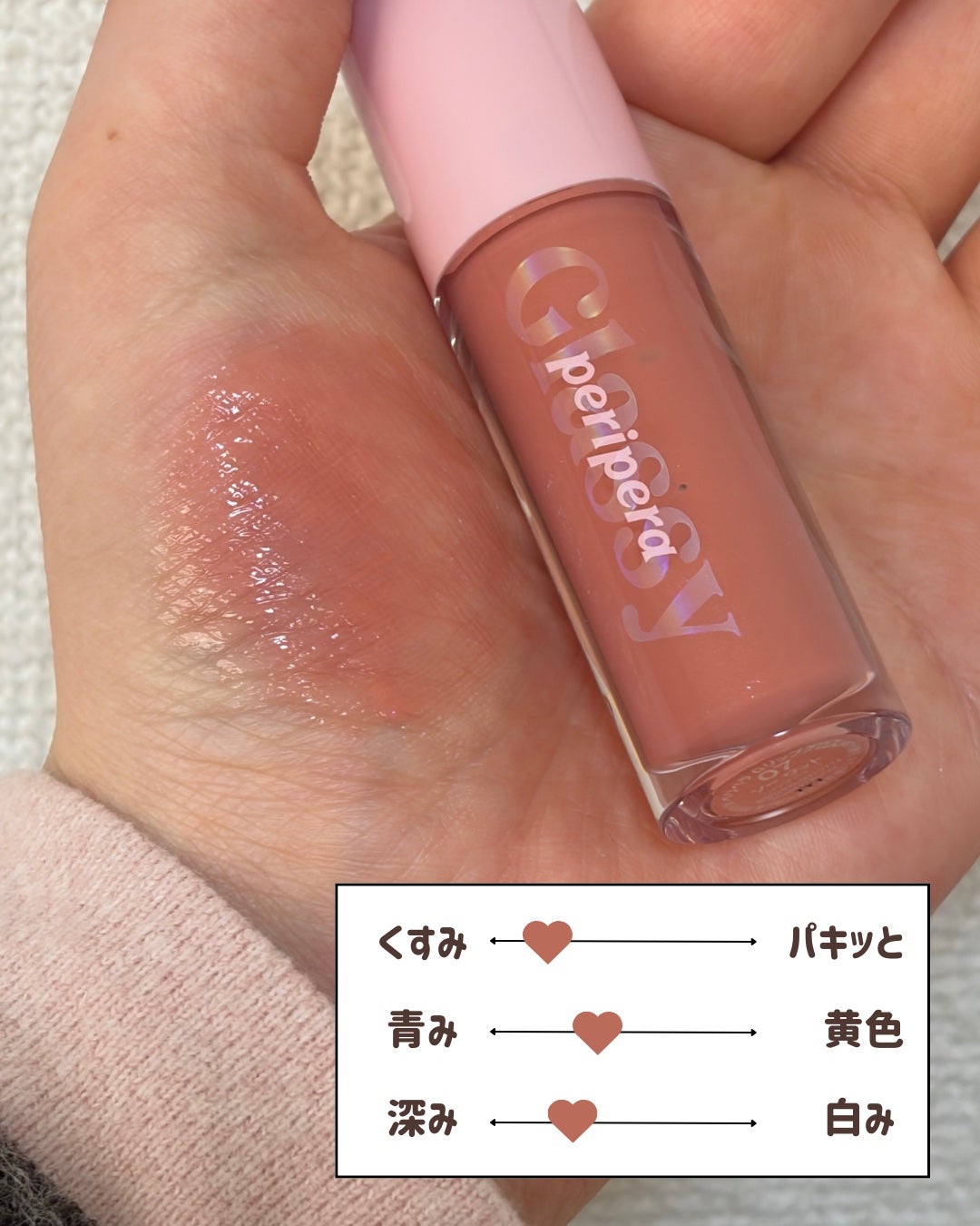 インク グラスティング リップ グロス/PERIPERA/リップグロスを使ったクチコミ(4枚目)