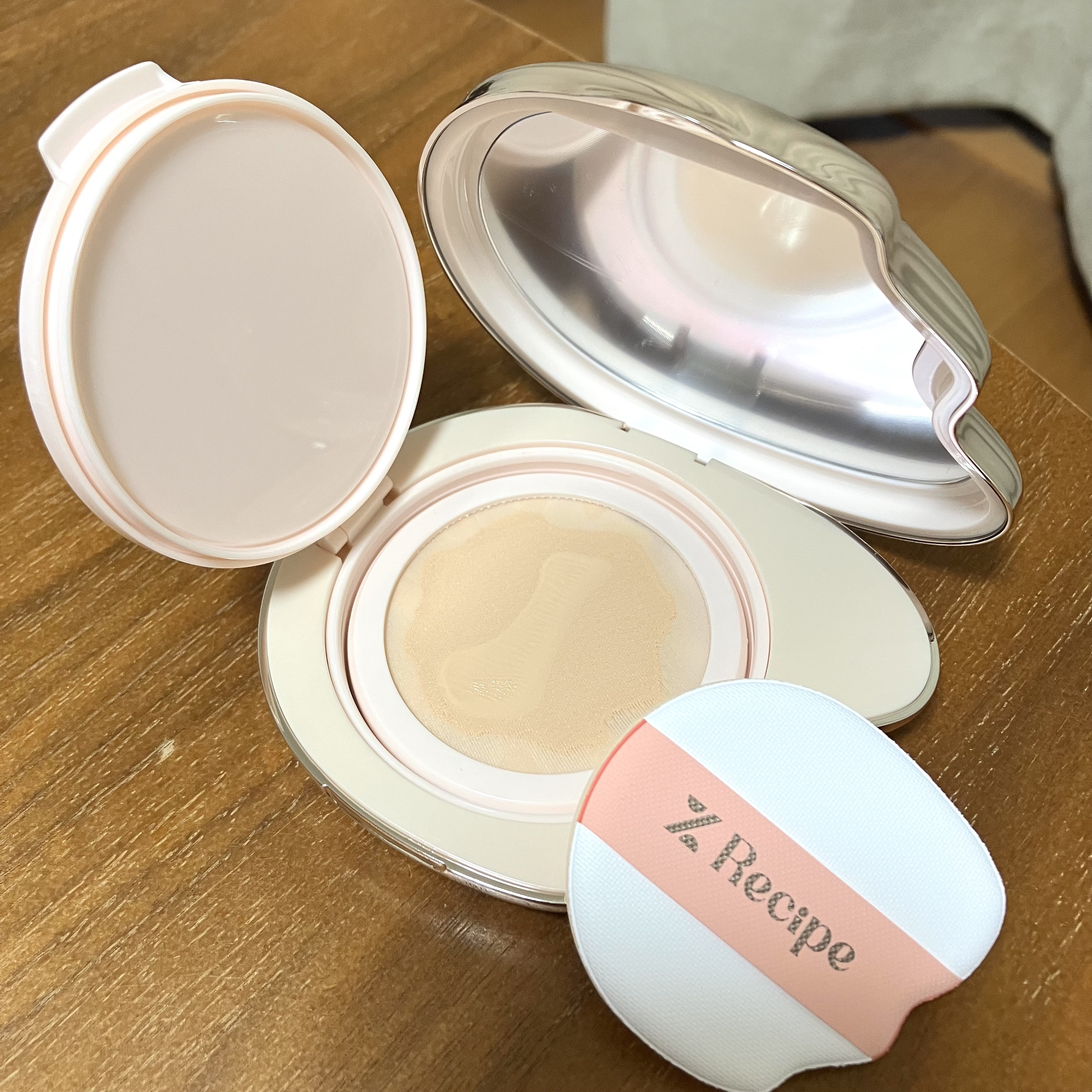 Xファイン サテンウェア メッシュクッション/%Recipe/クッションファンデーションを使ったクチコミ（2枚目）