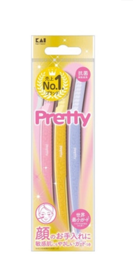 プリティー 敏感肌用フェイスL 3本入/貝印/シェーバーを使ったクチコミ(1枚目)