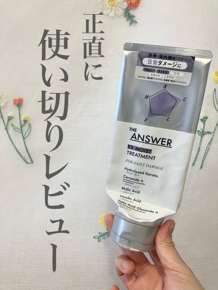 THE ANSWER EXモイストトリートメント FOR DAILY DAMAGE/THE ANSWER/洗い流すヘアトリートメントを使ったクチコミ(1枚目)