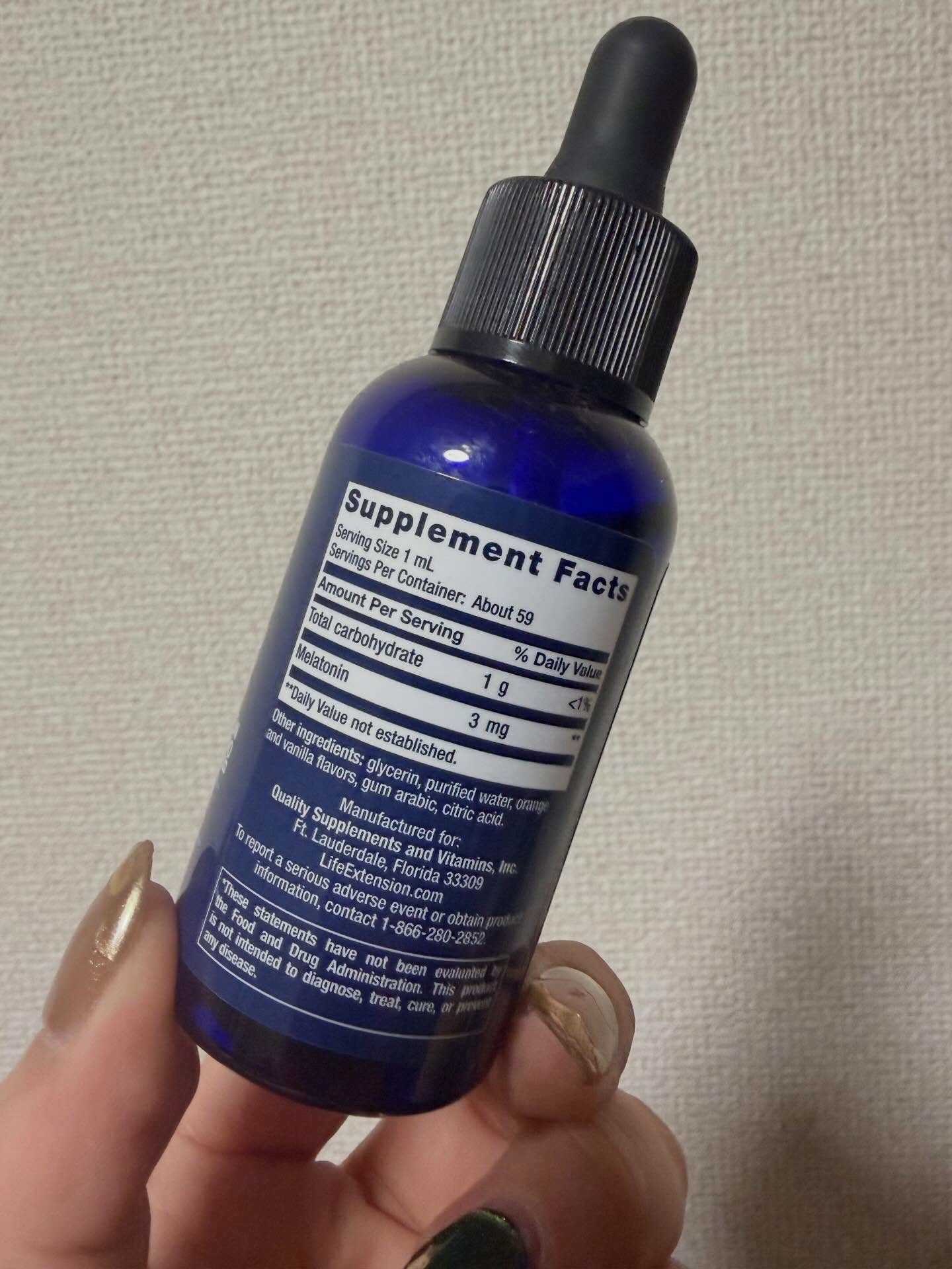 Liquid Melatonin /Life Extension/健康サプリメントを使ったクチコミ（3枚目）