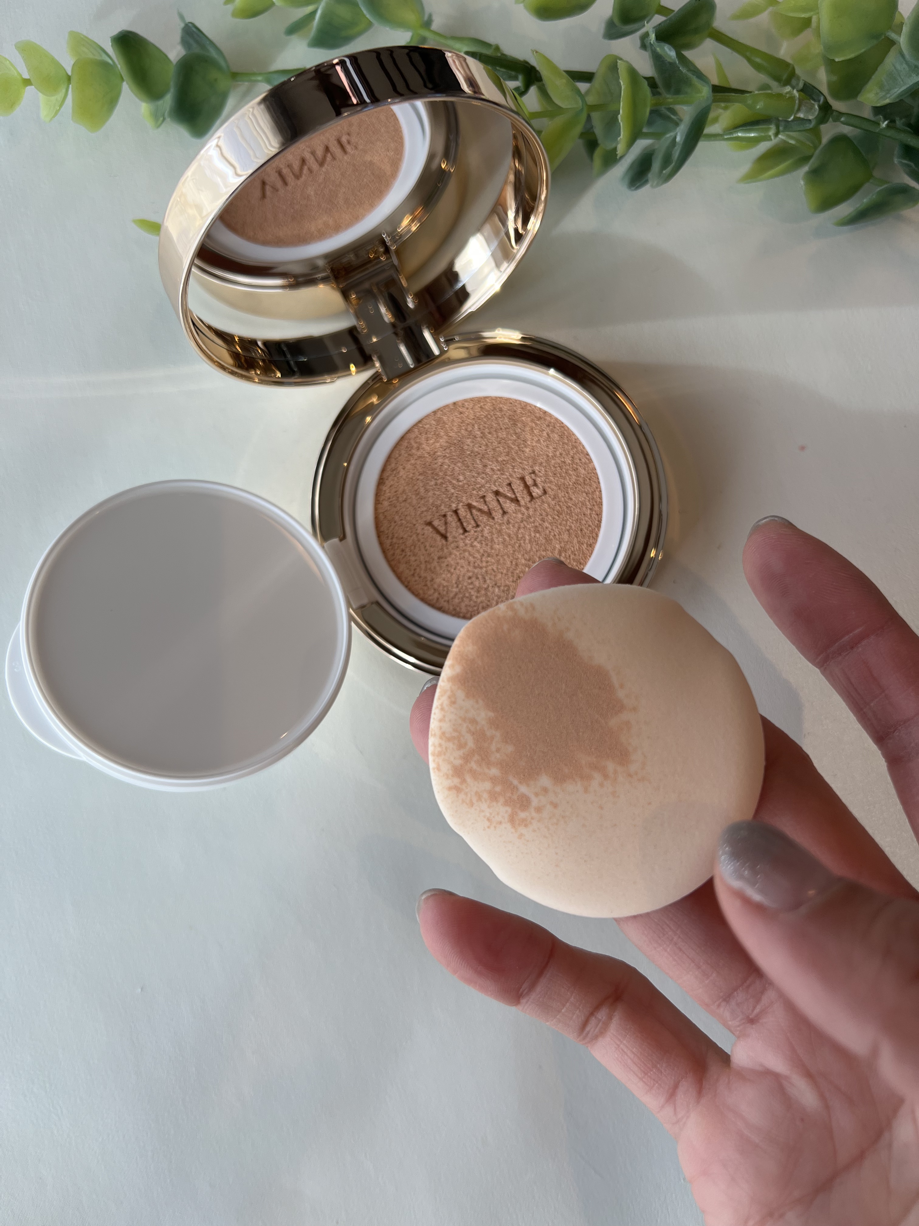 プレステージグロウスキンフィットクッション/VINNE /クッションファンデーションを使ったクチコミ（3枚目）