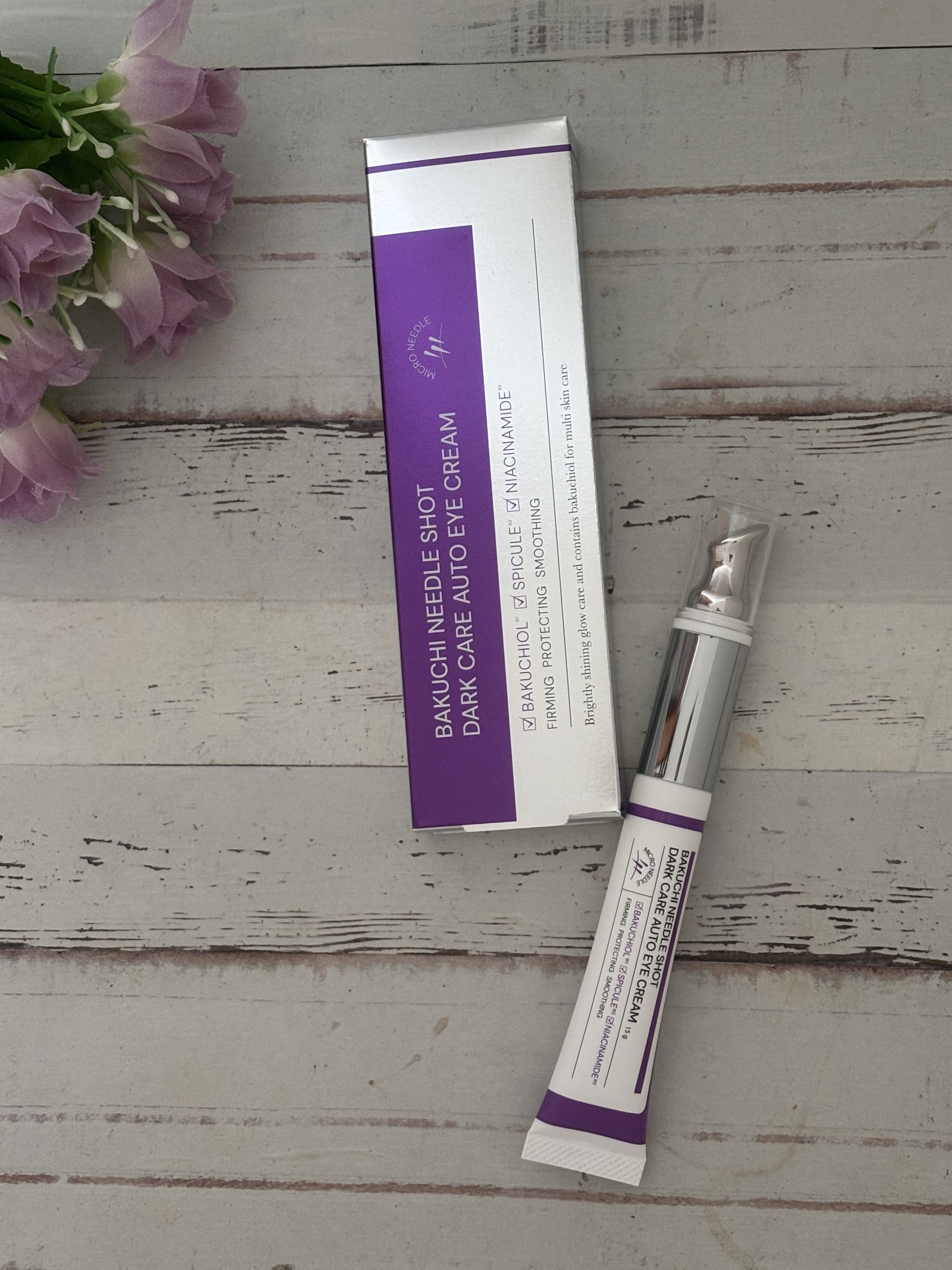 LIALUSTER バクチニードルショット ダークケアオートアイクリームのクチコミ「LIALUSTER株式会社様からご提供いただいた、バクチニードルショットダークケアオートアイク.....」（1枚目）