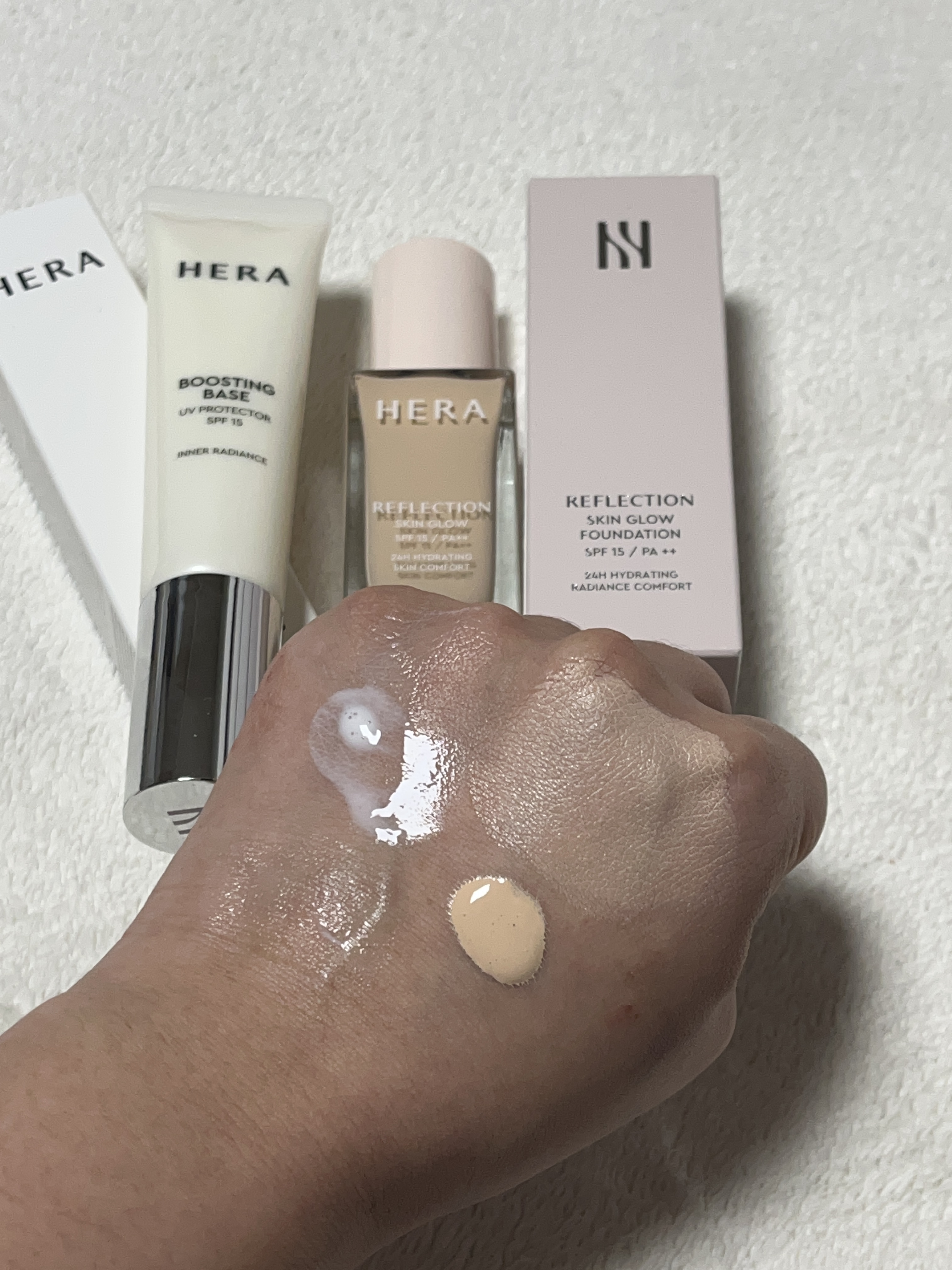 リフレクション スキングロウファンデーション/HERA/リキッドファンデーションを使ったクチコミ（2枚目）