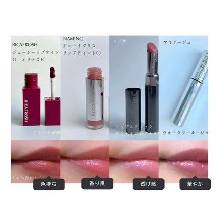 ジューシーリブティント/RICAFROSH/リップティントを使ったクチコミ(3枚目)