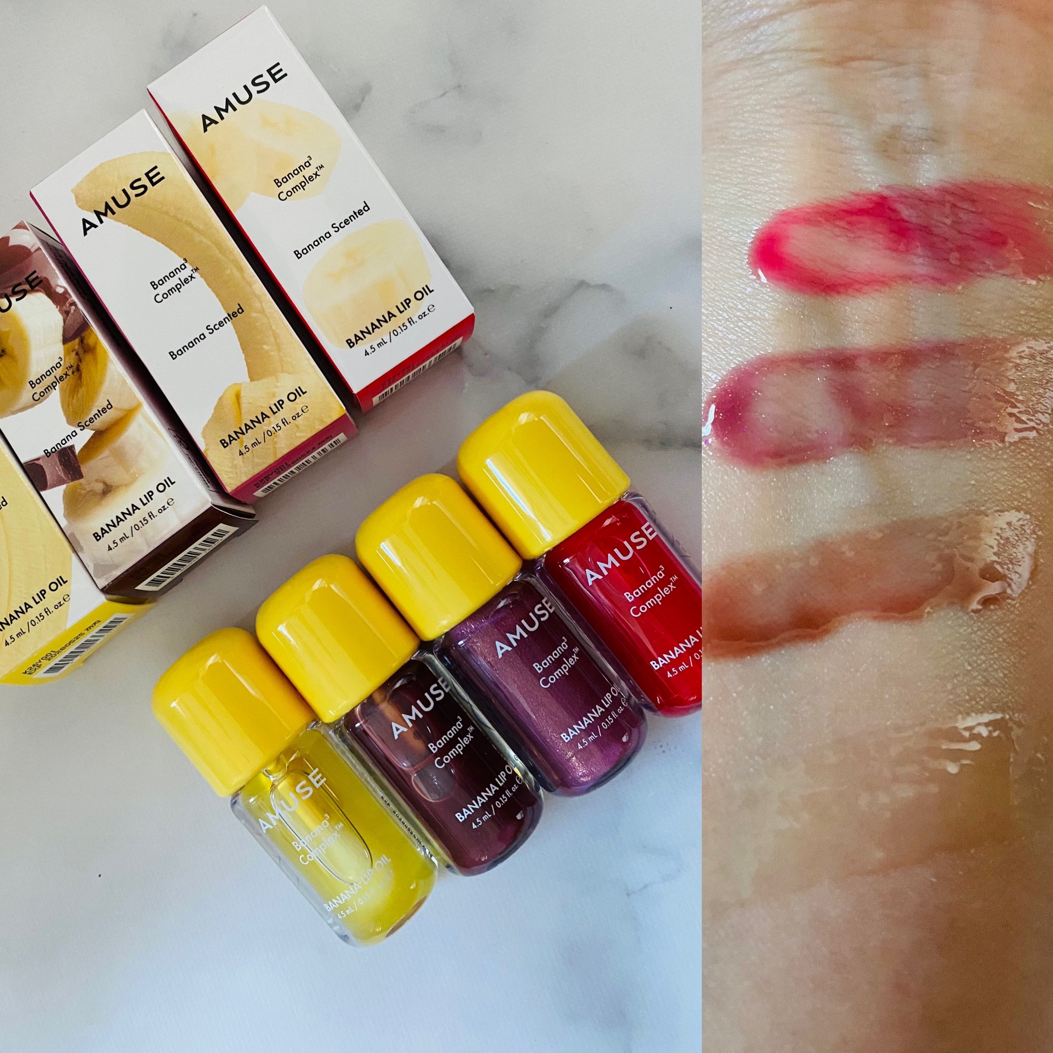 バナナリップオイル/AMUSE/リップオイルを使ったクチコミ（2枚目）