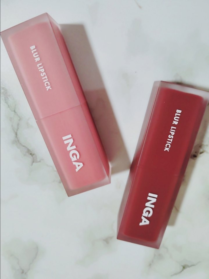 パウダーブラー リップスティック/INGA/口紅を使ったクチコミ（3枚目）