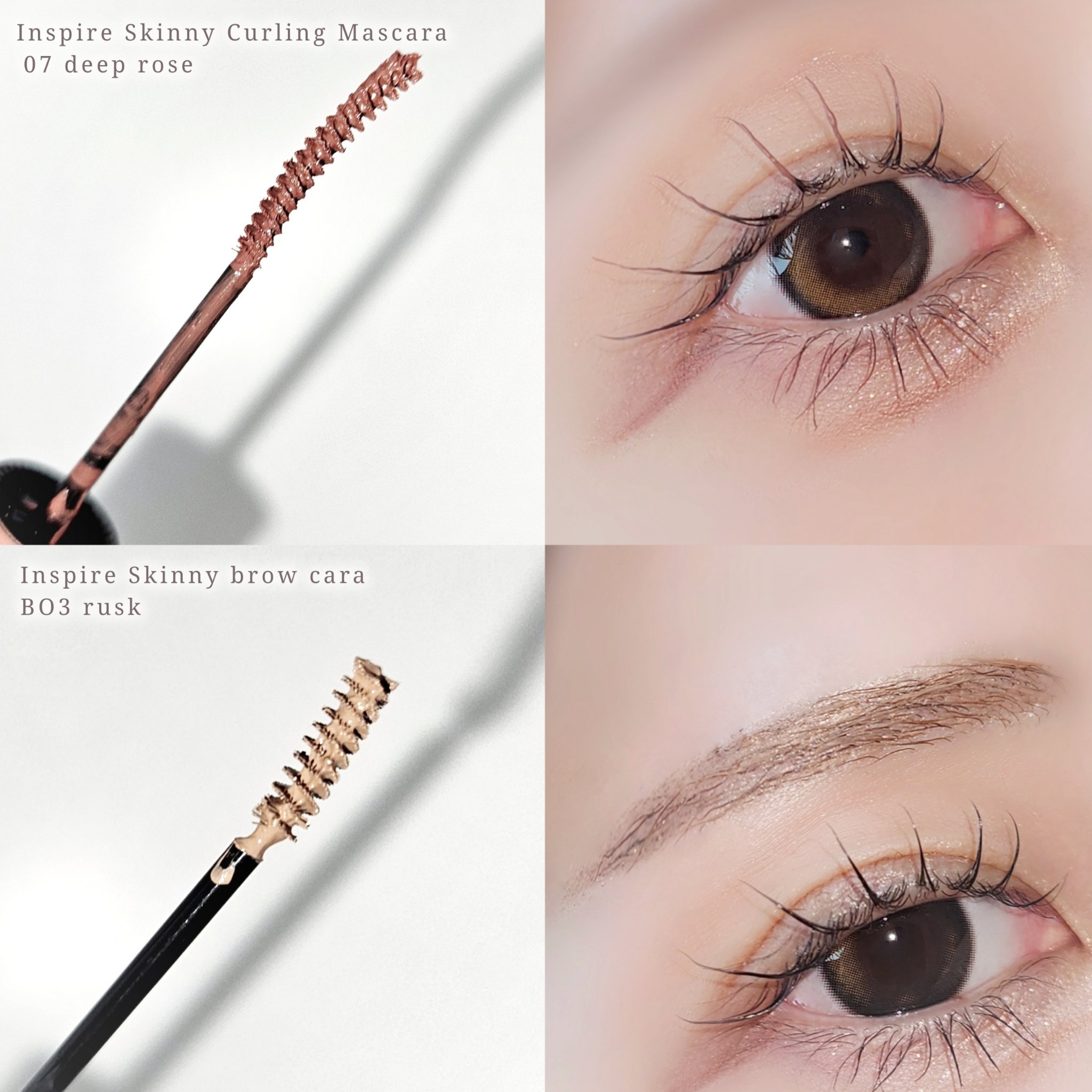 インスパイアスキニーブロウカラ/mude./眉マスカラを使ったクチコミ（3枚目）