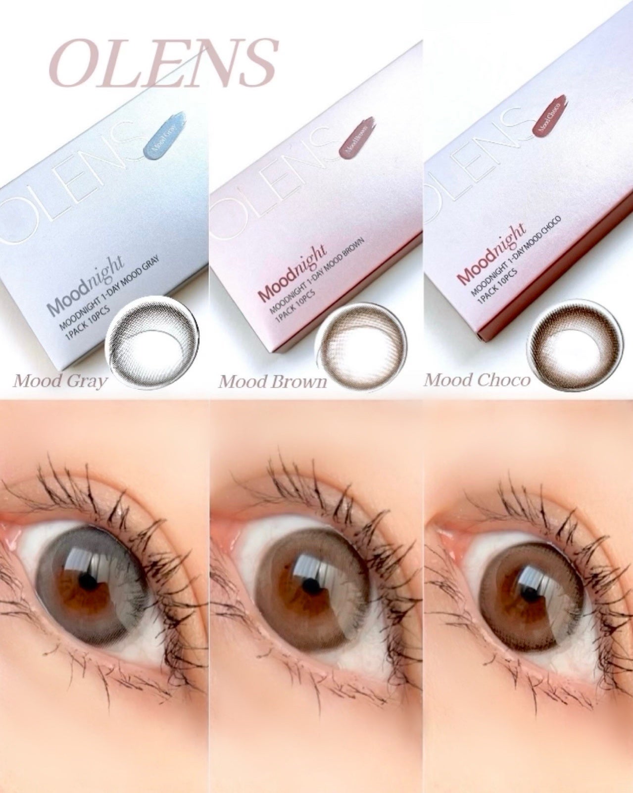 Moodnight 1day/OLENS/ワンデー(1DAY)カラコンを使ったクチコミ(1枚目)
