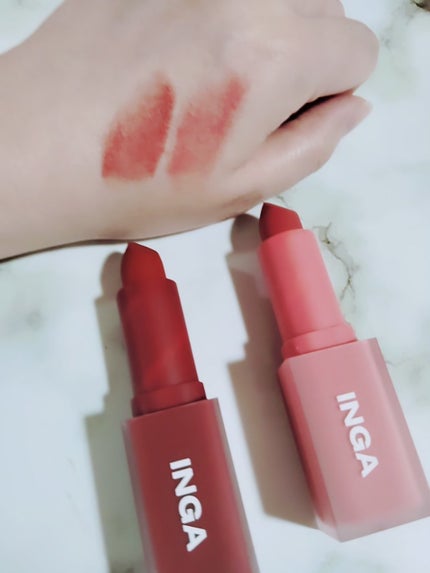 パウダーブラー リップスティック/INGA/口紅を使ったクチコミ(1枚目)