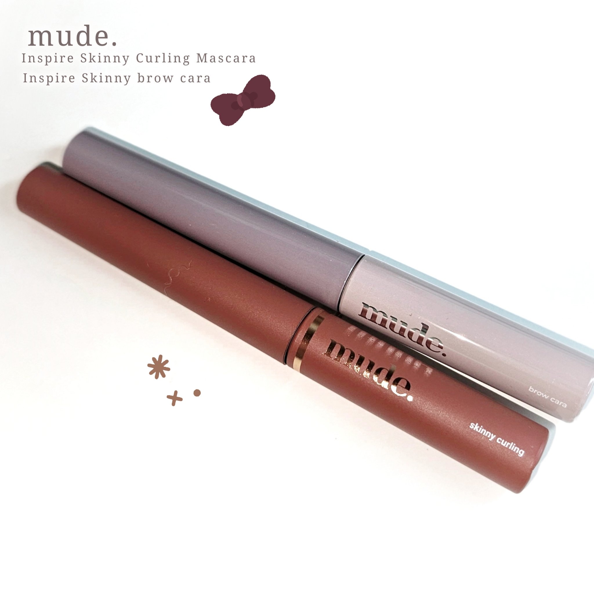 インスパイアスキニーブロウカラ/mude./眉マスカラを使ったクチコミ（2枚目）
