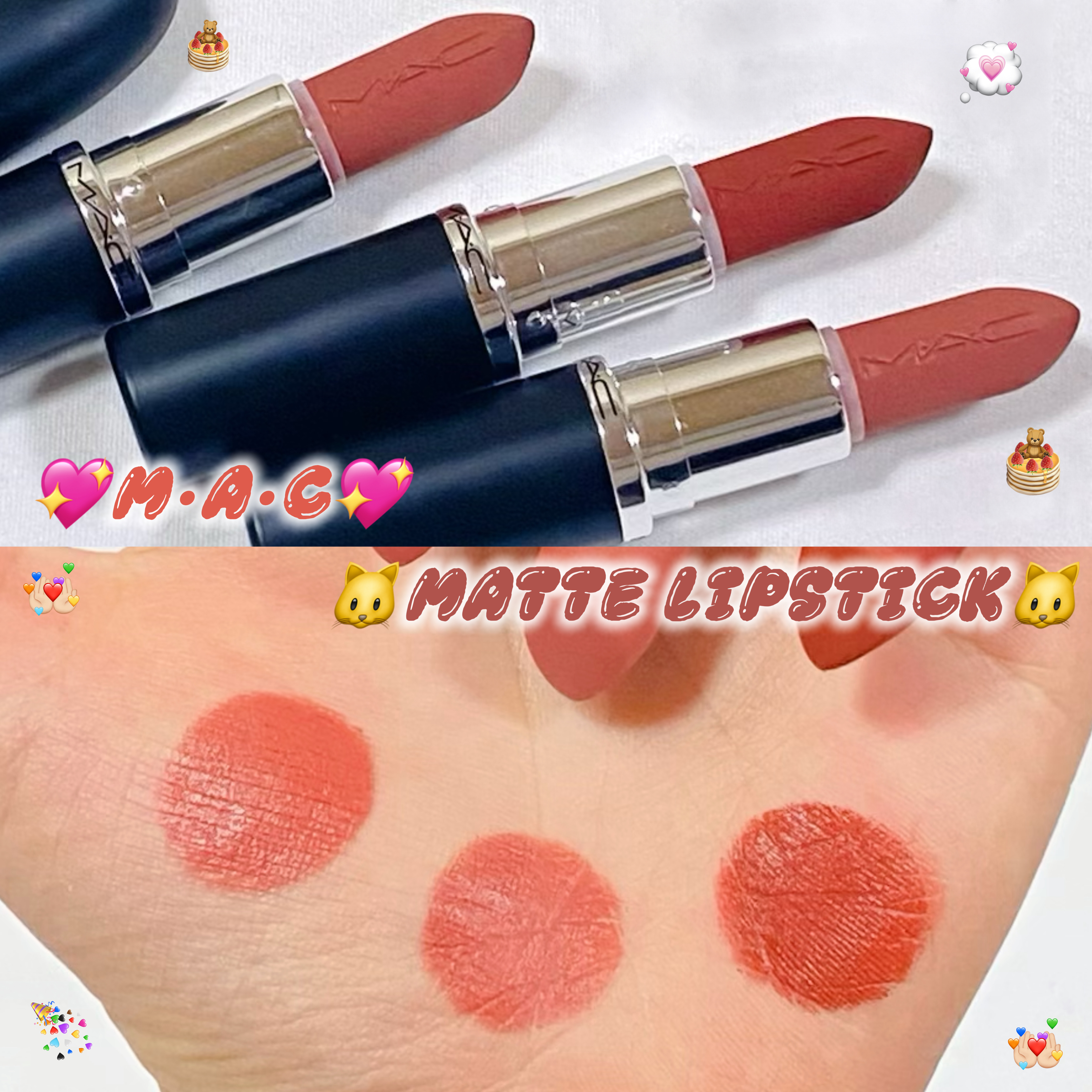 \使いやすいM•A•Cのマットリップ☺︎/

私のお気に入りのMACのマットリップ💖
色持ちもいいし、オイル配合だからスルスル塗れて、乾燥も感じづらい！
マット特有のパサパサ感がなくて、使い心地も抜群🫰🏻
カラー展開も豊富で好きな色が