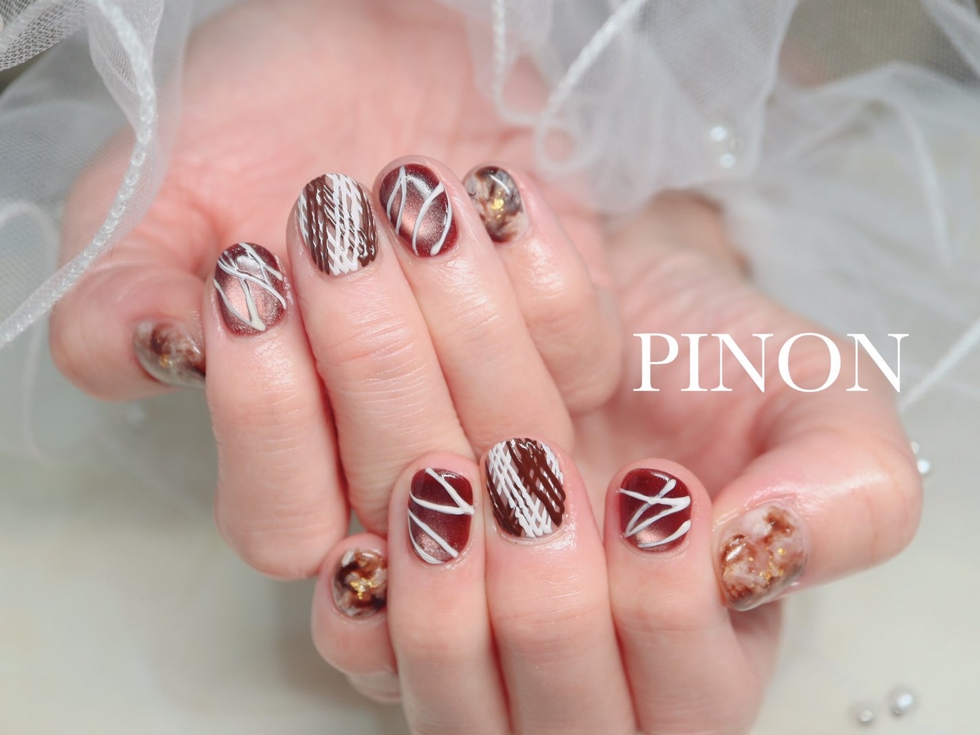 shino on LIPS 「チョロレートデザイン☺︎お客さまのお持ち込みアレンジです🍫見て..」(1枚目)