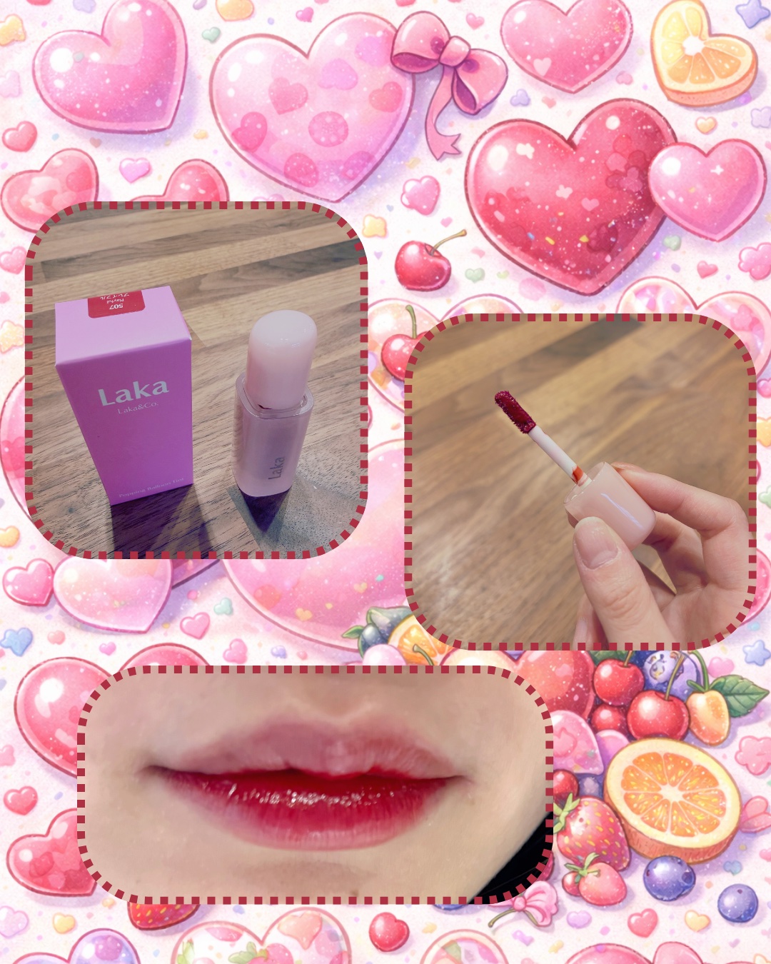 ポッピングバルーンティント/Laka/リップティントを使ったクチコミ（2枚目）