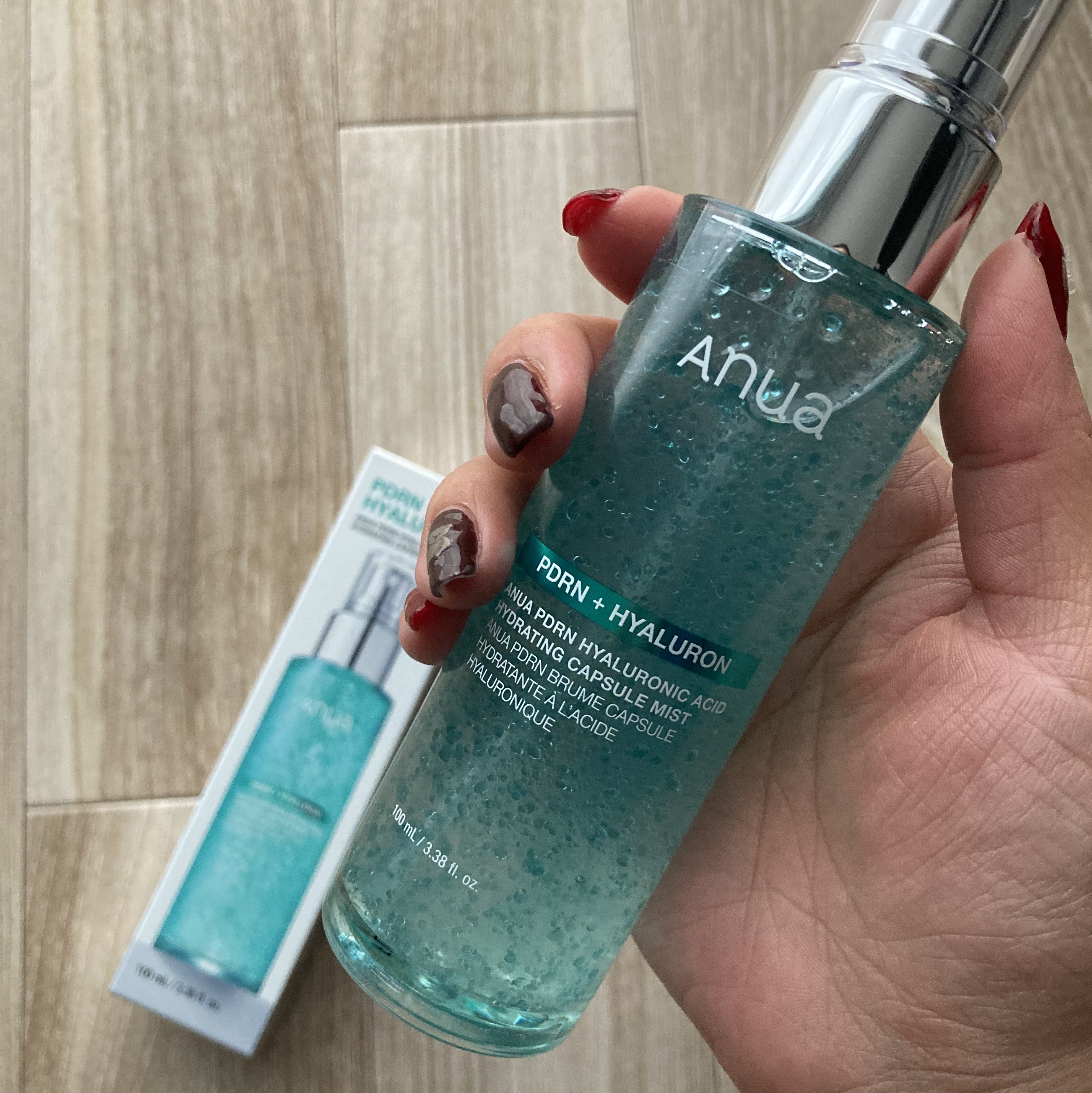 Anua PDRNヒアルロン酸ハイドレイティングミストのクチコミ「PDRNのとってもきめ細かいミストを使ってみました♪
・
① PDRN*1＋コラーゲン*2＋ヒ.....」（2枚目）