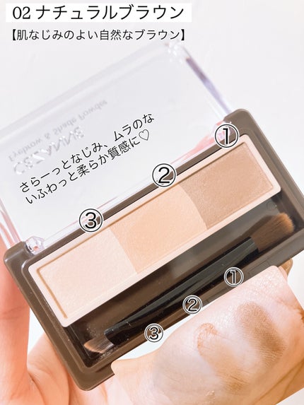 アイブロウ&シェードパウダー/CEZANNE/パウダーアイブロウを使ったクチコミ(2枚目)