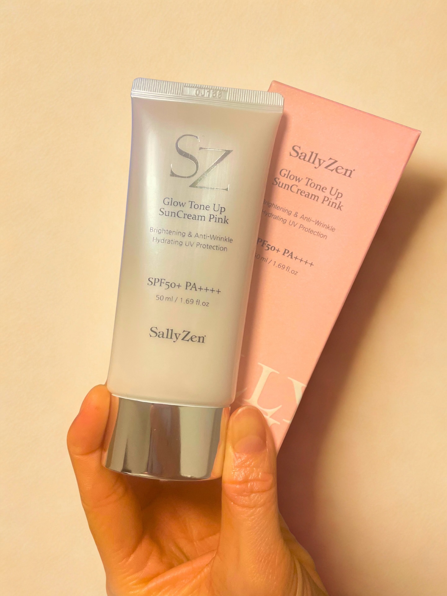 SallyZen グロートーンアップサンクリームのクチコミ「🌞 SallyZen グロートーンアップサンクリーム🧴✨
ぷるっとジェルみたいなテクスチャで、.....」（3枚目）